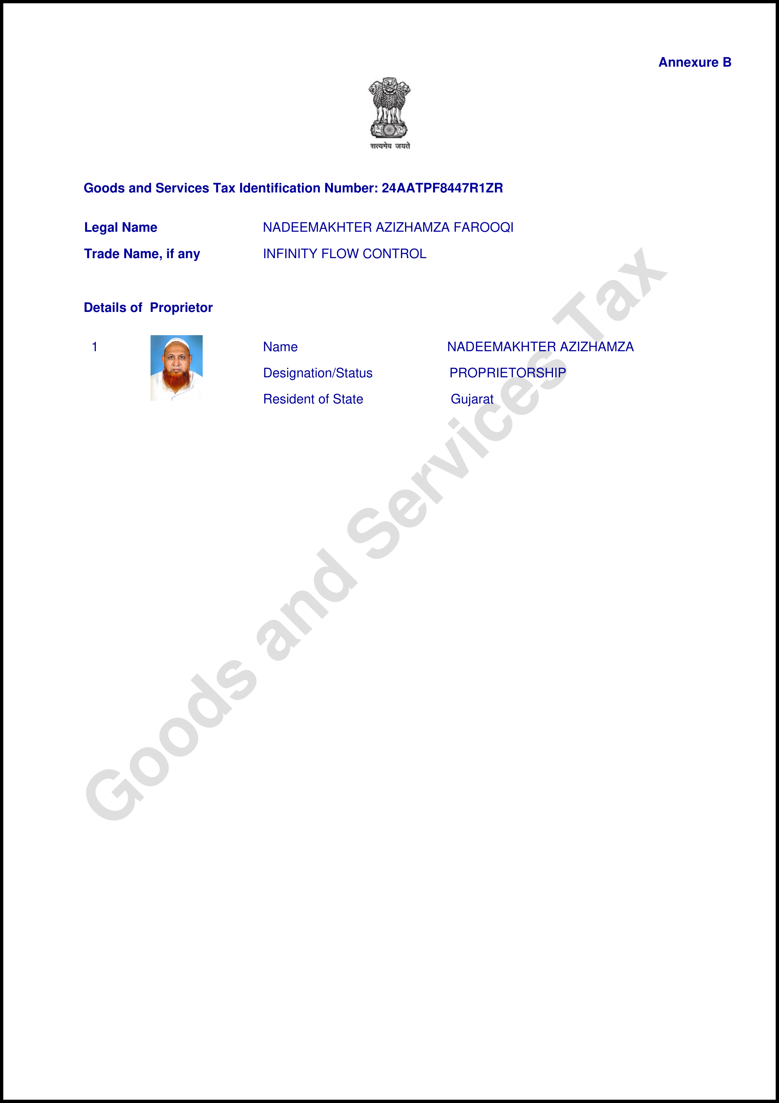 GST Certificate Page 3
